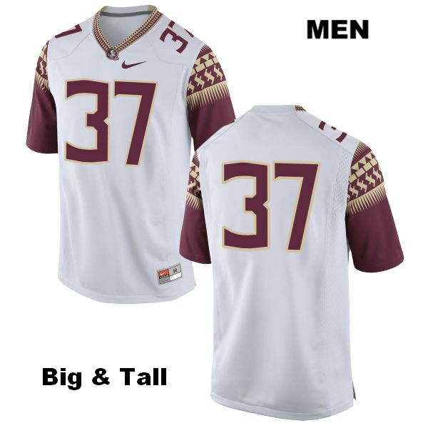 Men's NCAA Nike Florida State Seminoles #37 Kameron House College Big & Tall No Name White Stitched Authentic Football Jersey SPQ3169JX